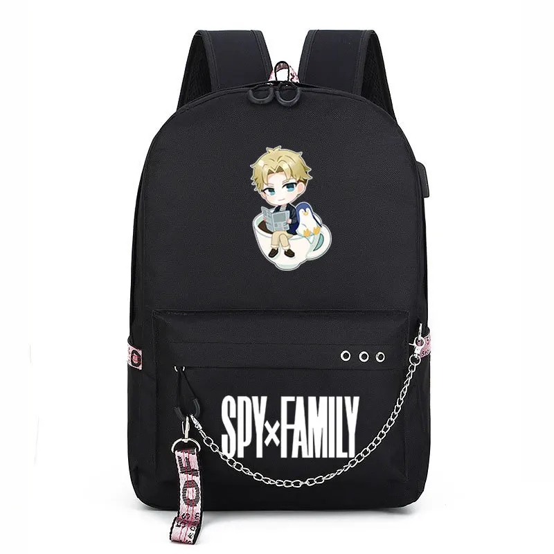 

Молодежная школьная сумка унисекс в стиле аниме, дорожные сумки-подделки для семьи x, Anya, влагозащищенные рюкзаки из ткани Оксфорд с Usb-зарядкой для ноутбука