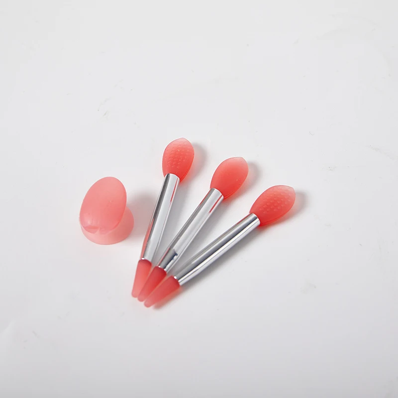 3PCS Silicone Lip Balms Lip Mask Brush With Sucker Dust Cover Lipstick Cosmetic Makeup Brushes Lipstick Brush Storage Box 2