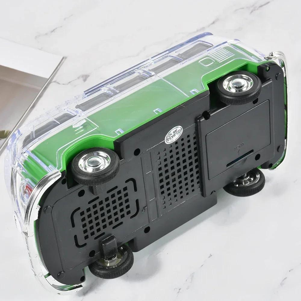 Christmas WS-267BT Colorful Mini Bluetooth Speaker Car Shape Mini Bus Speaker Sound Box MP3++U Disk+TF+FM+LED 7color Function