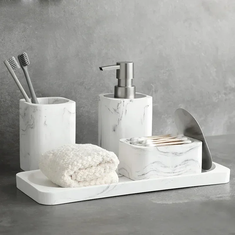 Shells Bathroom Set 7 Pcs,Box,Cup,Dispencer Bottle , Soap Plate, Two Towels