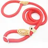 Dog Leash Slip Rope Lead Leash Heavy Duty Braided Rope Adjustable Loop Collar Training Leashes for Medium Large Dogs 4