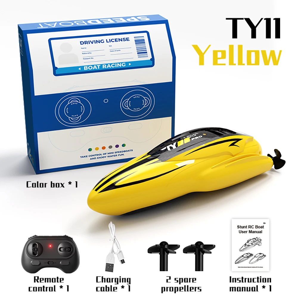 FUQI MODEL TY 2.4G 20km/h RC Boat Jet Speedboat Capsized Reset Waterproof Remote Control Ship High Speed Vehicles Models 4