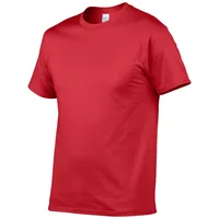 Style d'été haute qualité 100% coton couleur unie t-shirt hommes couleur Pure t-shirts marque à manches courtes t-shirt vêtements masculins 4