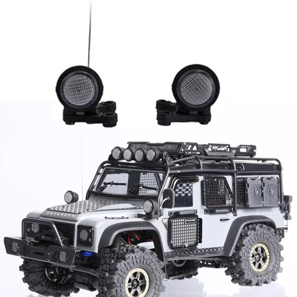 

A-pillar Spotlight With Antenna Side Searchlight For 1/18 Rc Crawler Traxxas 1/18 Trx4m Defender/bronco/k5 Fms24 Scx24 Upgrade