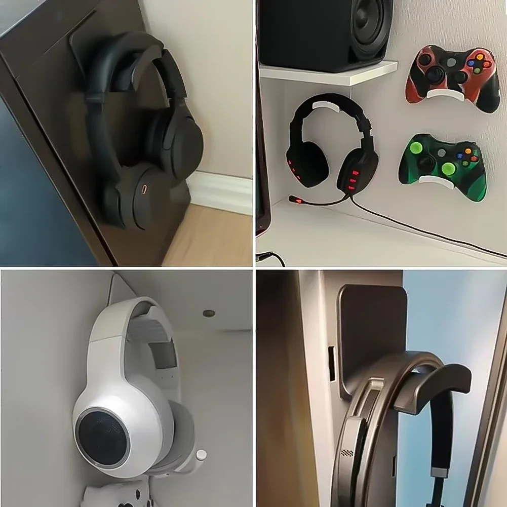 Plastic Headphone Stand for Wall Desk Mounting