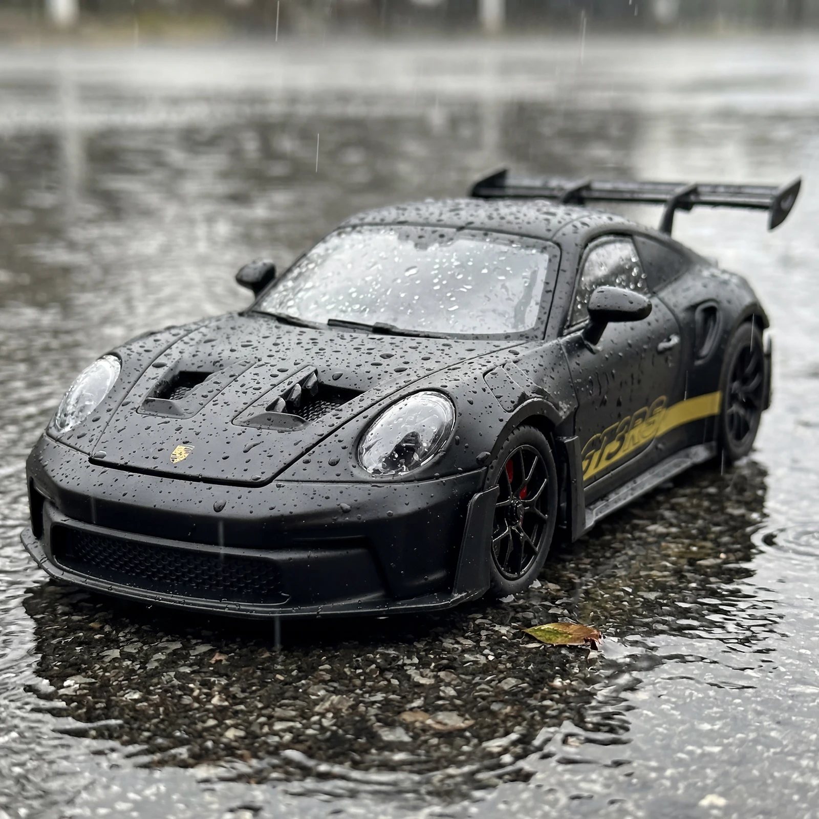 1:24 포르쉐 911 GT3 RS 992 세대 GT 럭셔리카 로고 합금 금속 다이캐스트 모델 자동차 홈 장식 및 수집품 취미