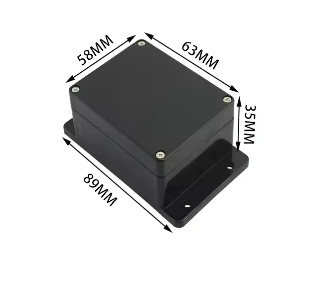 Durable Black Waterproof Junction Box for Electronics & Electrical Projects