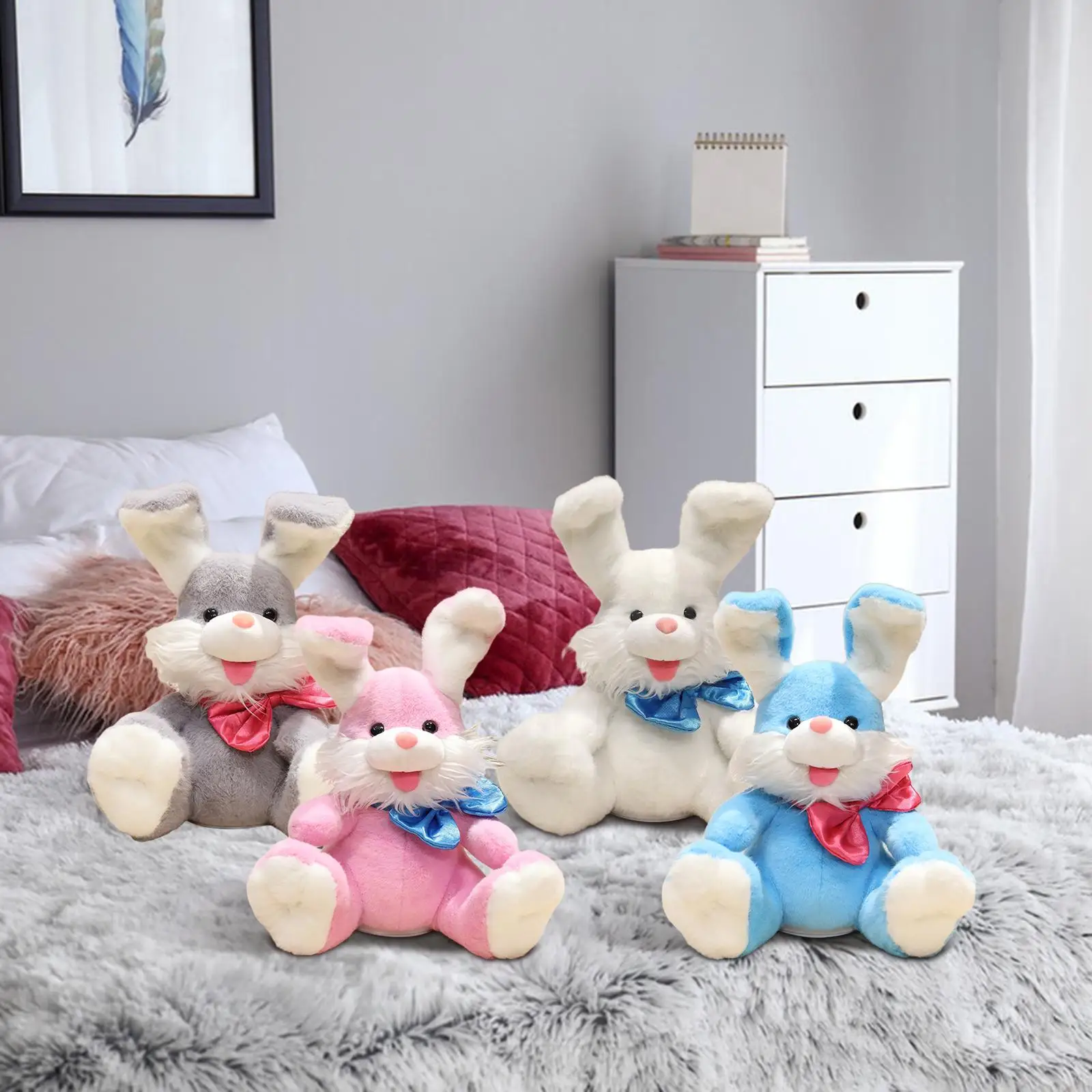 Musical Stuffed Animal Bunny Plush Toy for Boys Girls Toddlers Party Favor
