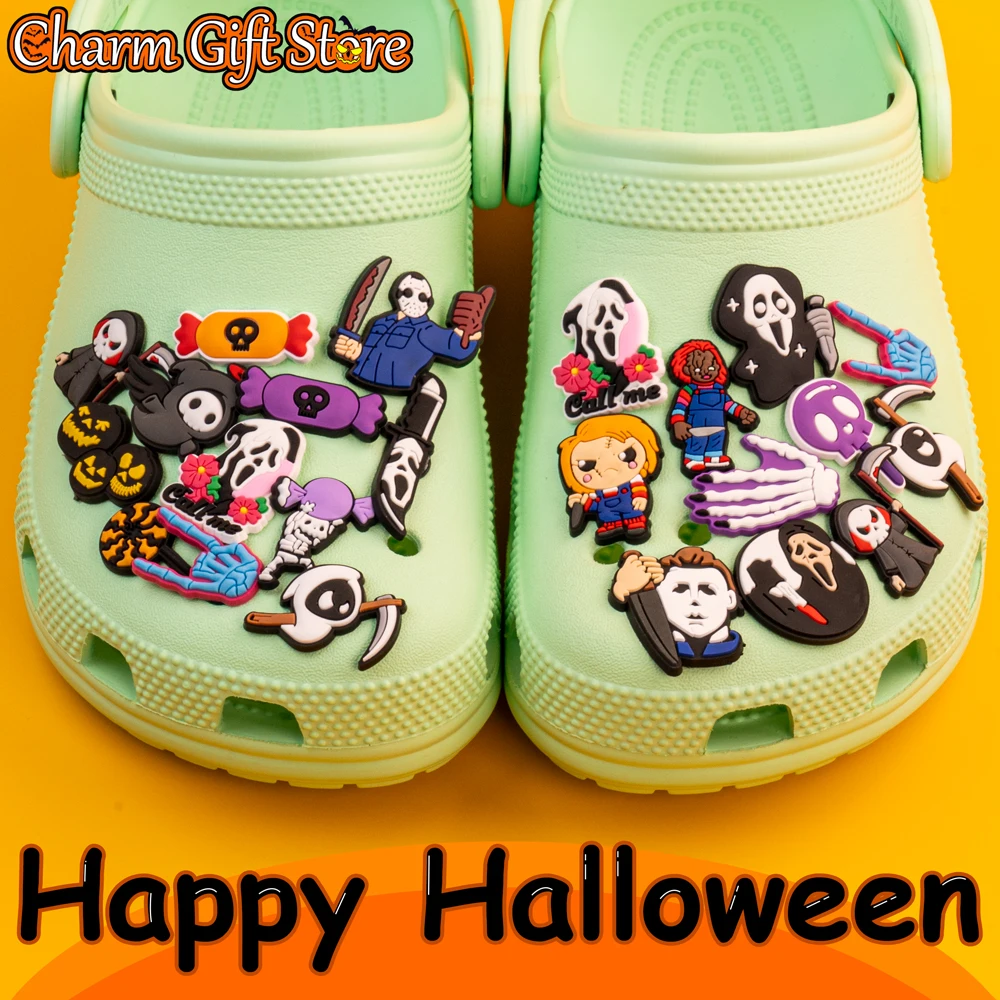 Halloween Croc Charms Horror Ghosts Reapers Shoe Charms for