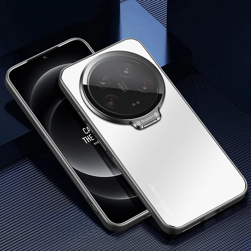 Enhanced Metal Lens Camera Holder Kickstand Shockproof Matte Protective Case