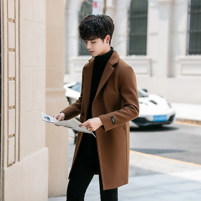 Yasuguoji Casual Solid Color Men Coat 
