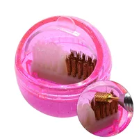 Plastic Nail Drill Bit Cleaning Brush Portable Soft Hard Brush Cleaner Box Professional Nail Art Equipment Manicure Accessories 1