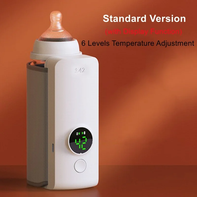 Rechargeable Baby Bottle Warmer 6Levels Temperature Adjustment with