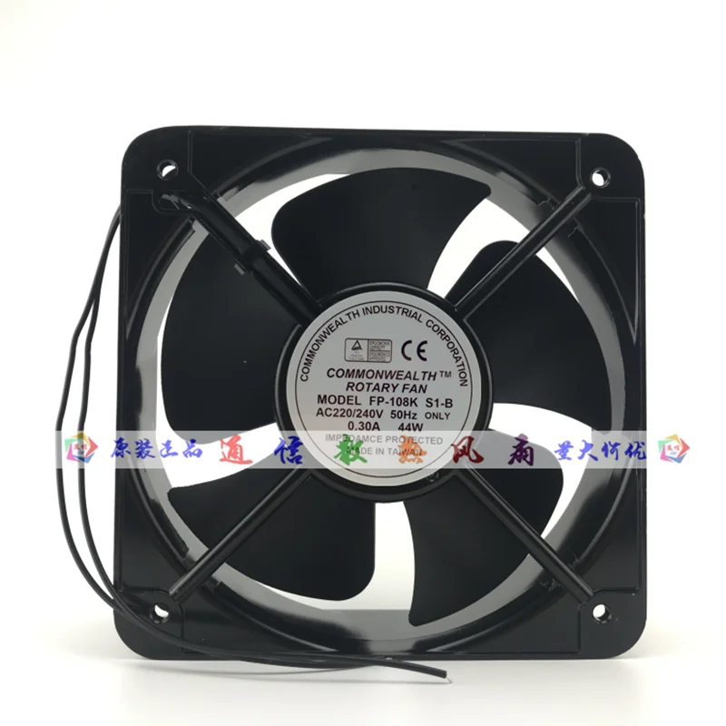 

COMMONWEALTH FP-108K S1-B AC 220V 0.30A 150x150x50mm 2-Wire Server Cooling Fan