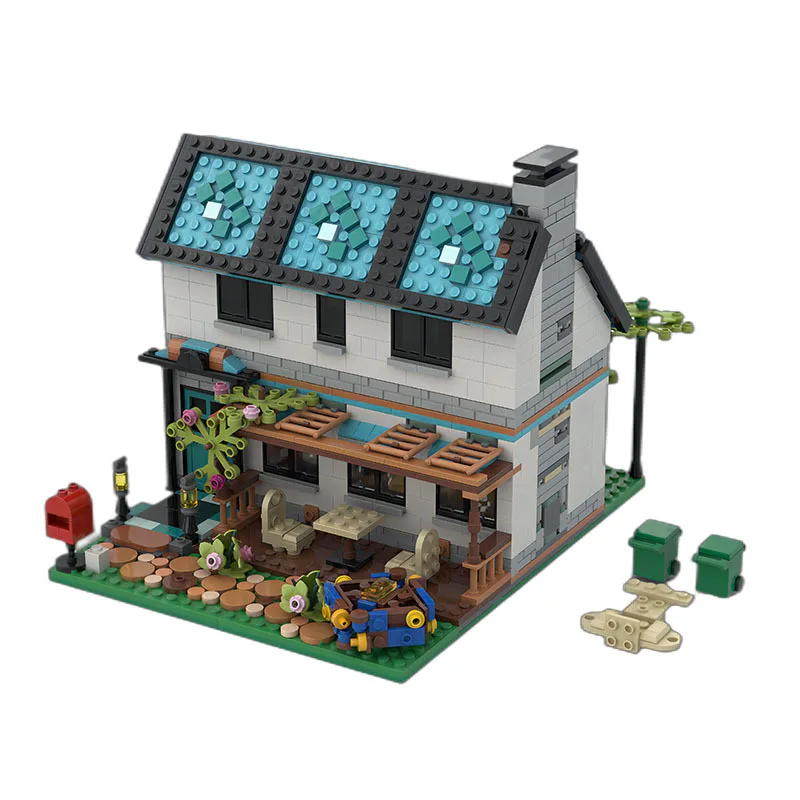 

MOC Creative Expert Ideas Building Block Street View Architecture Modular House Puzzle Education Toys for Children Gifts