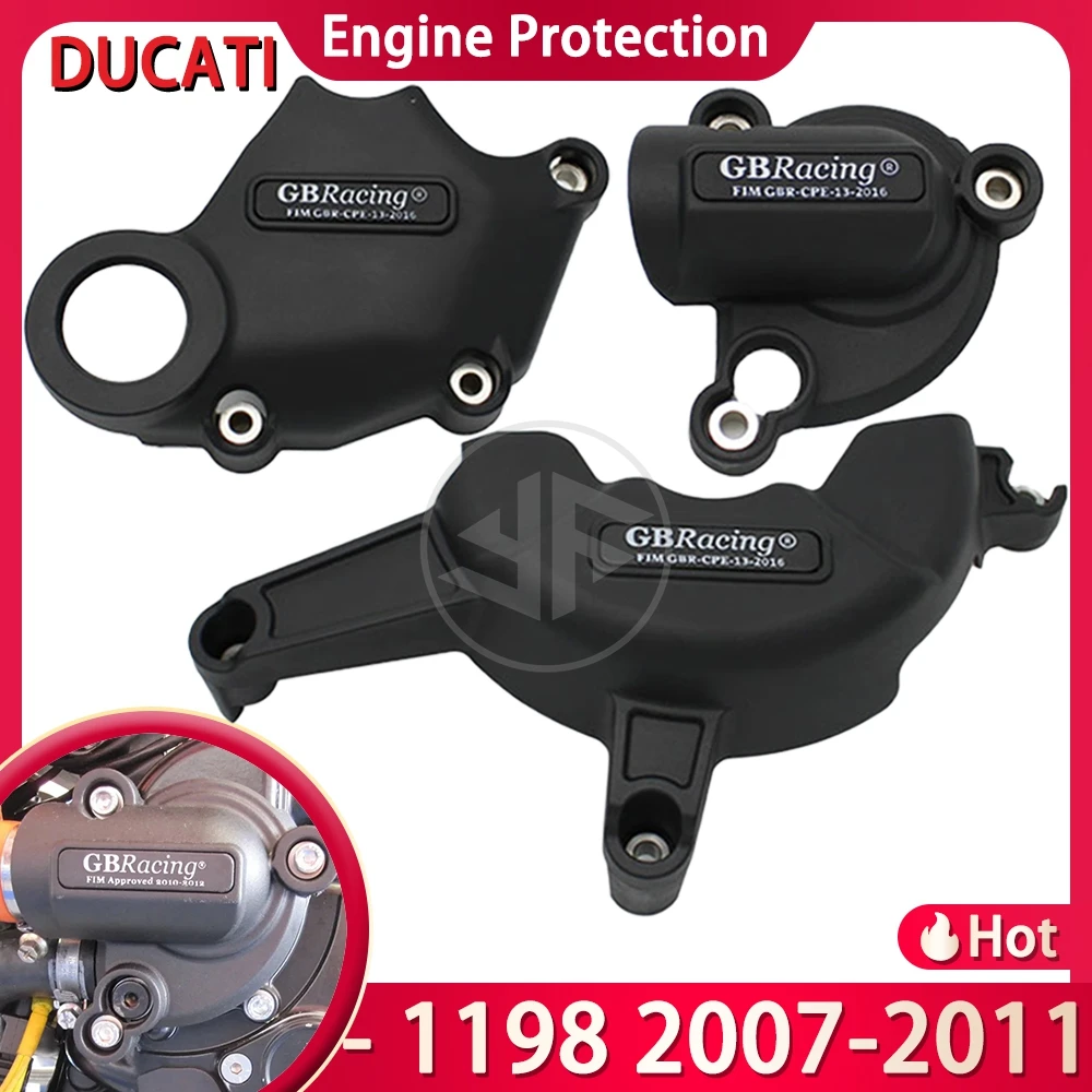 For DUCATI 1198 2007 2008 2009 2010 2011 Motorcycle Accessories GBRacing Secondary Engine Protection Alternator Water Pump Cover