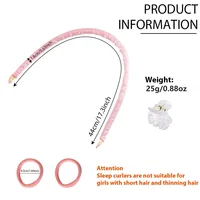 Bigoudis doux sans chaleur tige à friser bandeau sans chaleur bigoudis boucles paresseuses dormir pendant la nuit Flexi tiges outils de coiffure 4