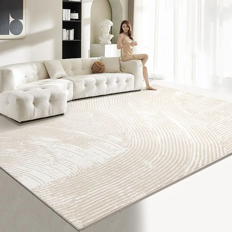 CreamHighEndPlushCarpetLivingLargeSize300x400PlainAreaRugs