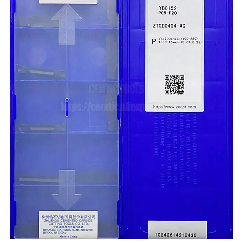 

ZCC Turning Parting Inserts YBC152 ZTGD0404-MG