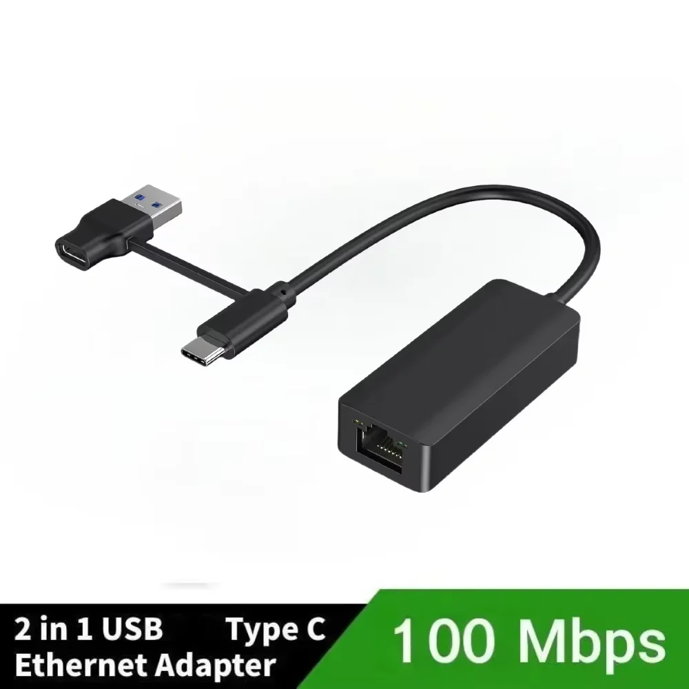 5G USB 3.2 Ethernet-adapter met RTL8157, 2-in-1 USB-A/Type-C naar 5