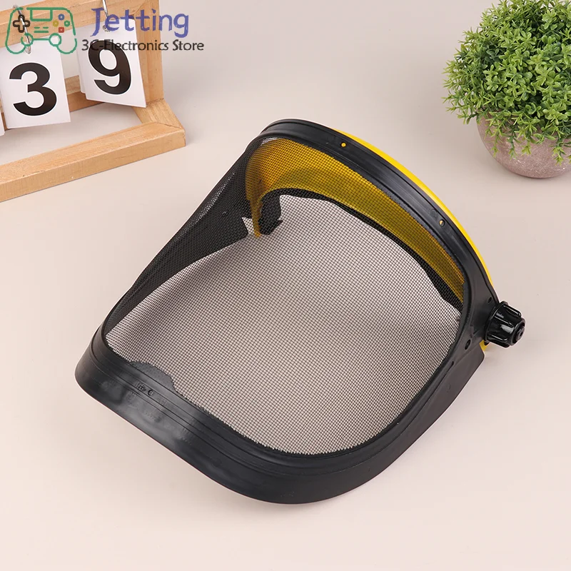 Garden Grass Trimmer Safety Helmet Hat Full Face Mesh Protective Mask For Logging Brush Cutter Forestry Protection
