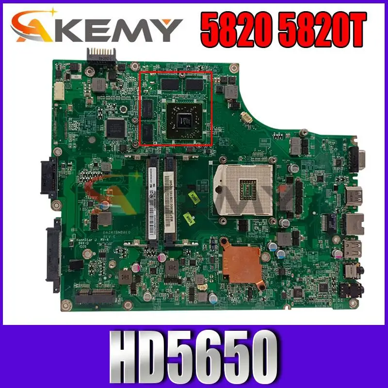 For Acer ASPIRE 5820 5820T 5820TG laptop motherboard MB.PTN06.001 MBPTN06001 DAZR7BMB8E0 HM55 DDR3 HD5650 test work OK |