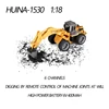 1:18 HUINA 1530 RC Wheeled Excavator Model 2.4G 6CH Loader Car Toys for Kids 1