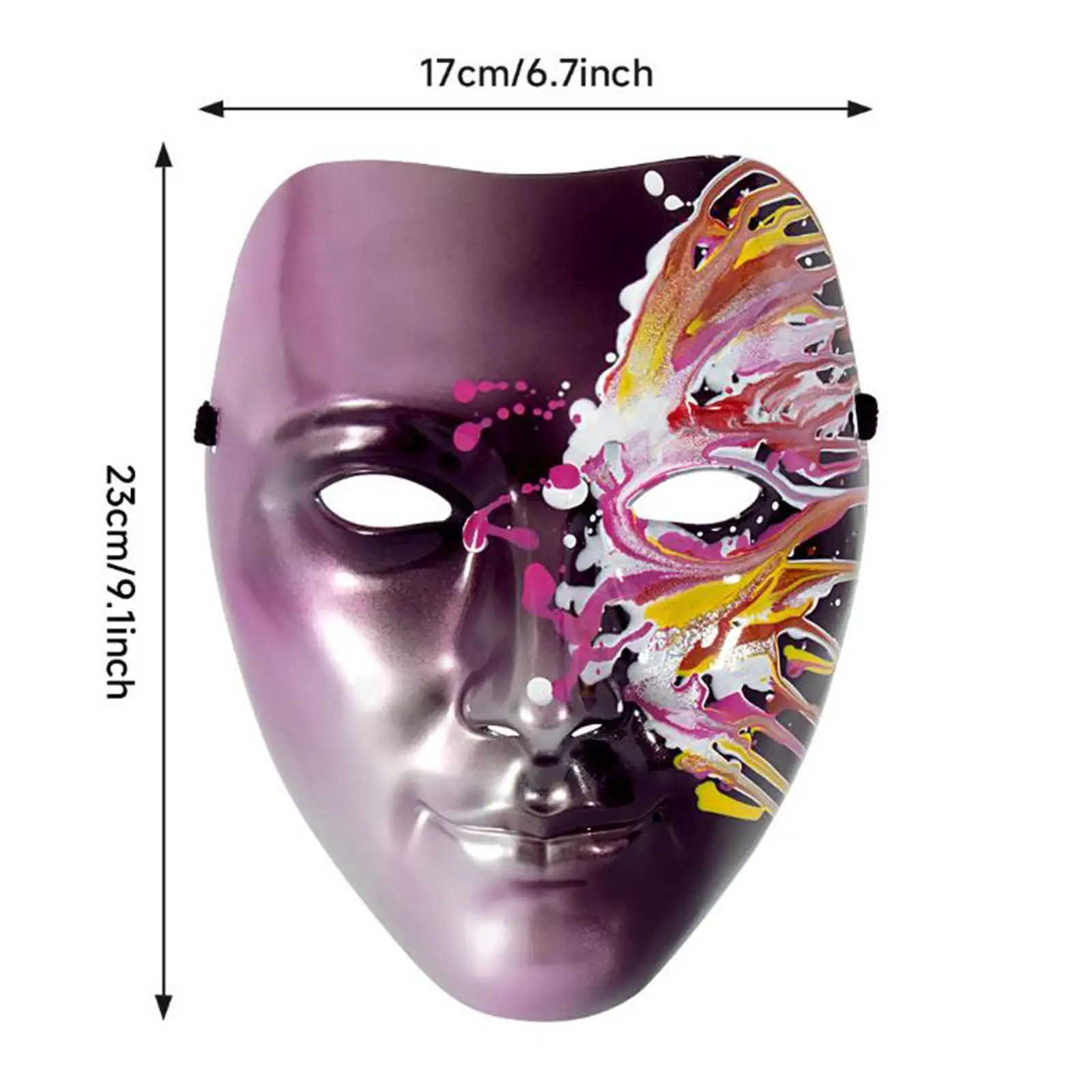 Masquerade Mask Cosplay Men Face Mask for Stage Performance Dress up Holiday