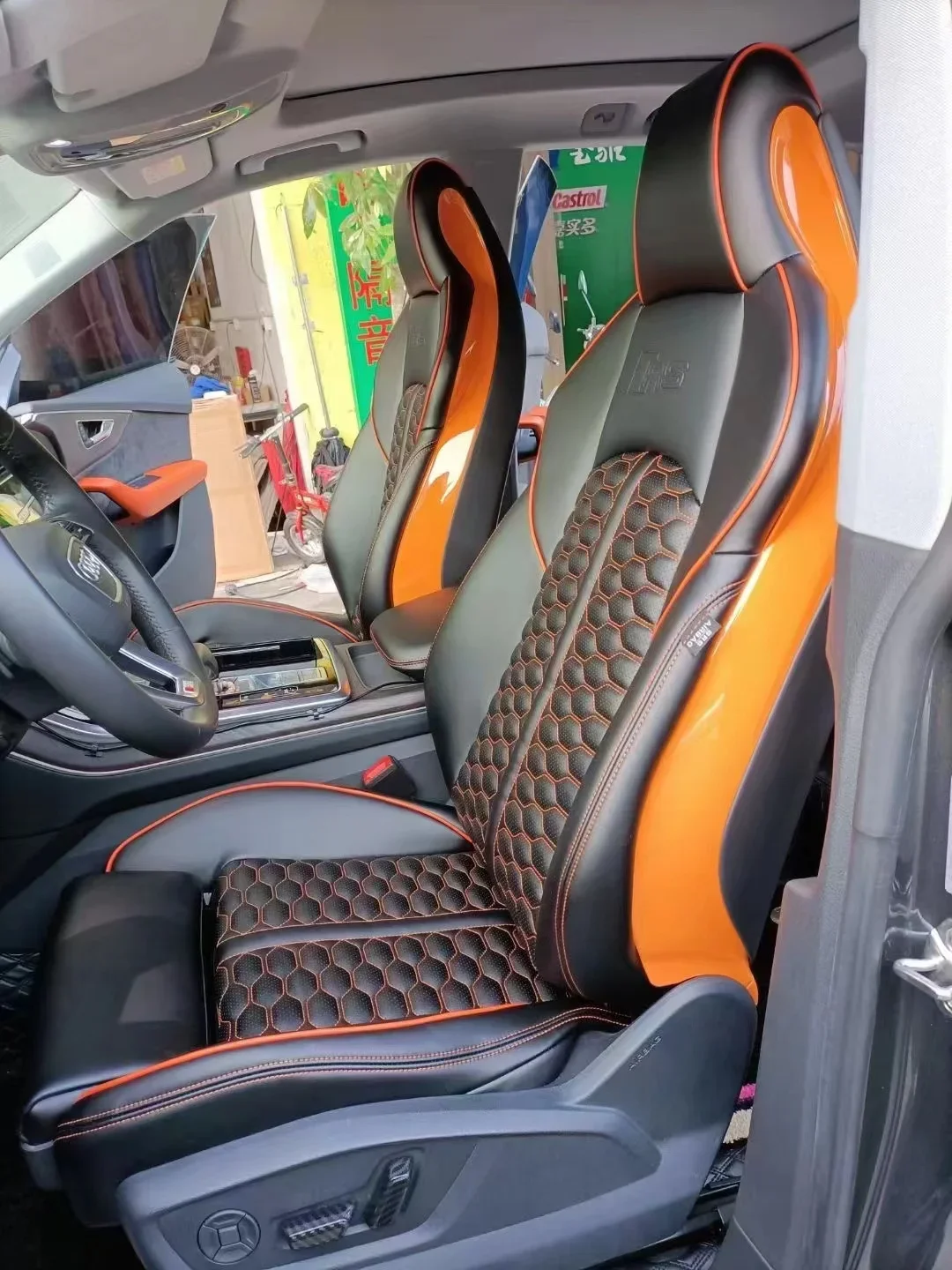 car accessory RS6 RS7 sports seats carbon fiber bucket racing sport seat leather for audis A3 A4 A5 A6 A7 A8 Q3 Q5 Q7