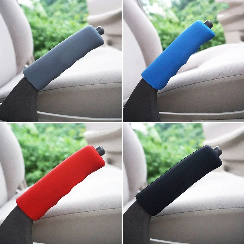 Universial Hand Brake Set Car Handbrake Sleeve Silicone Gel Cover Anti-Skid Auto Parking Brake Handle Sleeve Car Accessories