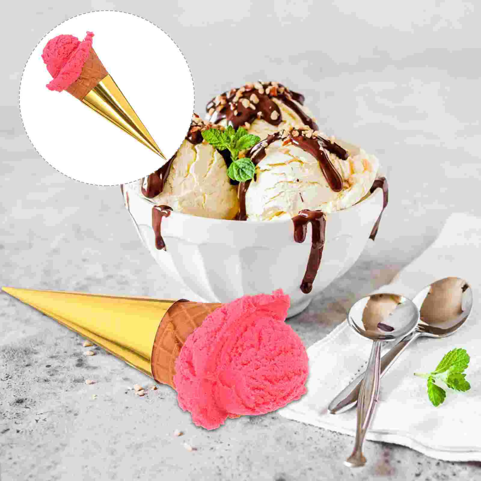 

Simulation Toy Fake Artificial Props Dessert Shop Display Realistic Photographic Toy Cone Ornaments Models