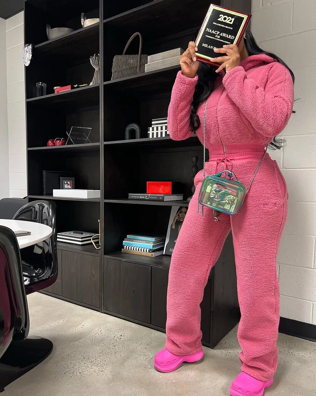 Autumn Winter Fashion Fleece Jackets Set Fuzzy Warm Long Sleeve  Hoodie Tops And Pants Tracksuit Two Piece Set Women Jogger Sets