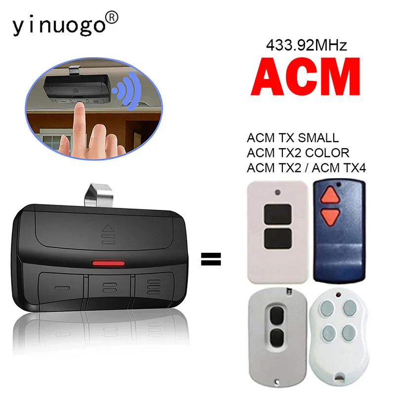 

ACM TX SMALL TX2 COLOR TX4 Garage Door Remote Control 433.92MHz Gate Opener Remote Control