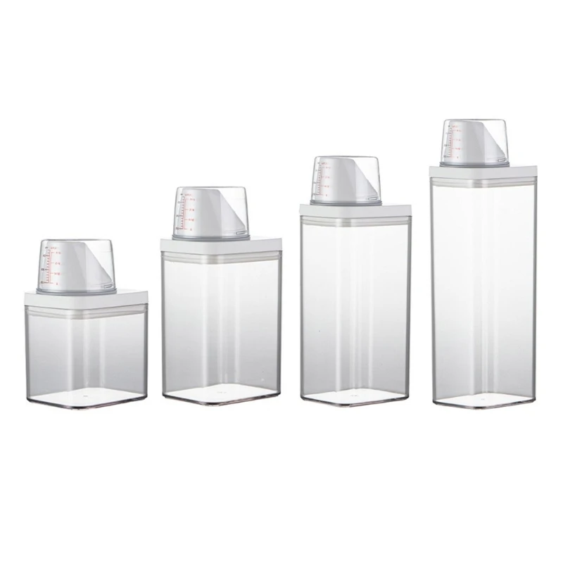 

Airtight Detergent Dispensers with Measuring Cup Convenient Storage Container dropshipping