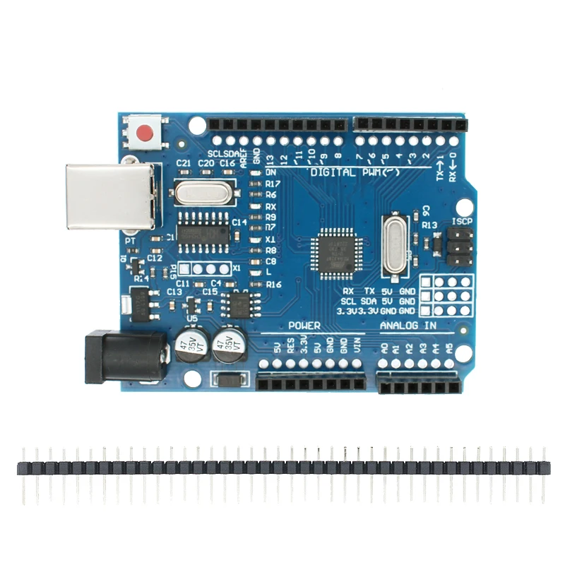 Development Board UNO R3 CH340G+MEGA328P SMD Chip 16Mhz For Arduino UNO R3 Development Board USB CABLE ATEGA328P One Set