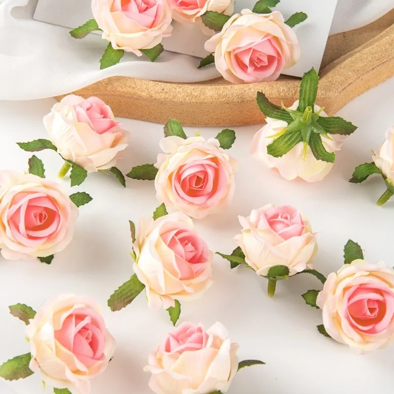 100PCS Künstliche Blumen Diy Candy Box Kuchen Wohnkultur Weihnachten Dekorative Kränze Hochzeit Party Garten Rosen Bogen Seide Gefälschte – Detail 14