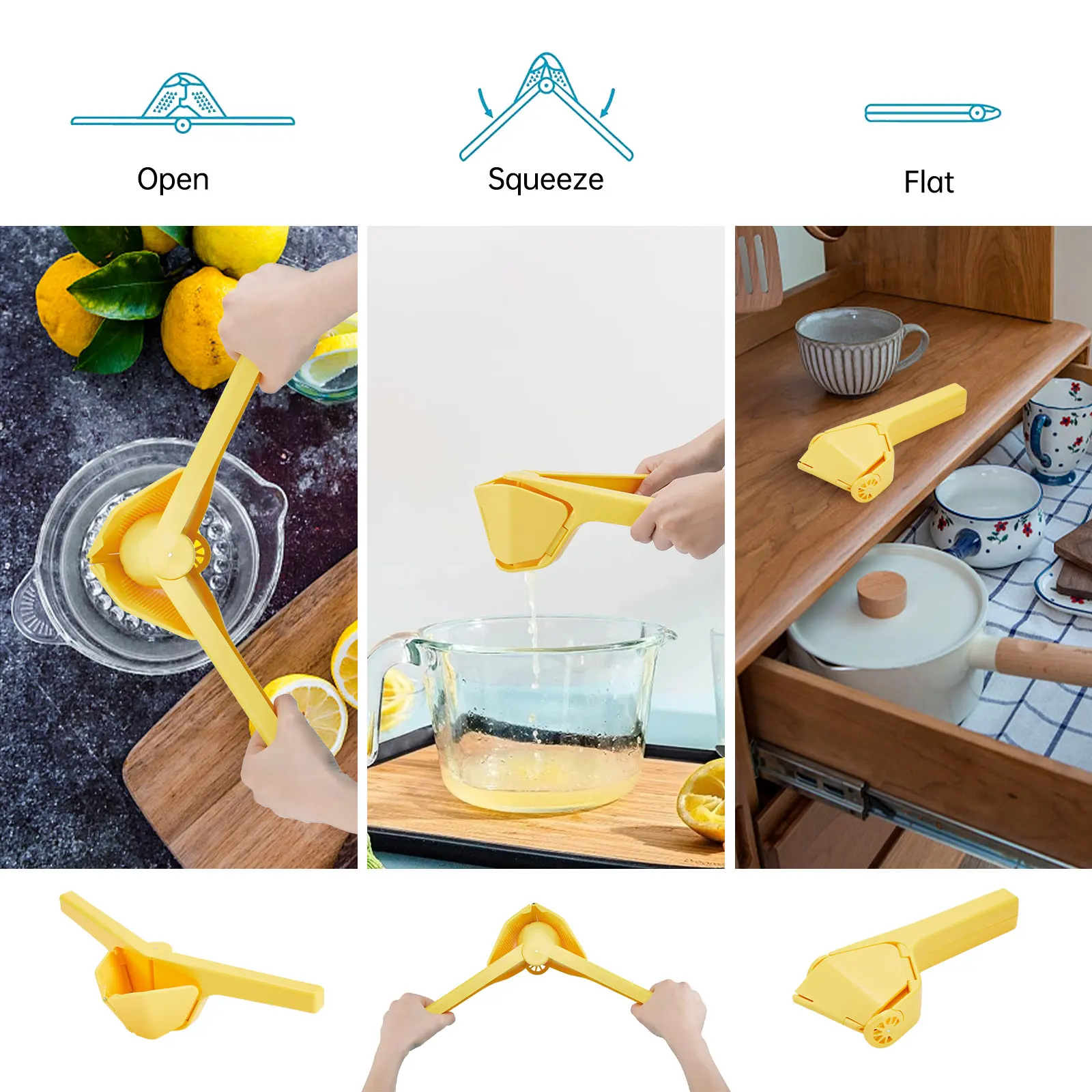 Lemon Squeezer Heavy Duty Lime Juicer Manual Citrus Hand Press Juicer for Kitchen Manual Citrus Press Fresh Fruit Tool lemon squeezer