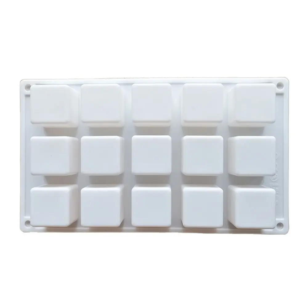 12 Cavity Square Silicone Mold Non-stick Perfect for Cakes Cupcake  Cornbread Muffin Baking Handmade Soap Making Mould BPA Free