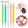 5pcs Professional Nail Dotting Pen 2 Ways Drill Point Pen DIY Swirl Marbleizing Steel Dotting Drawing Pen Set for Nail Art Tool 1