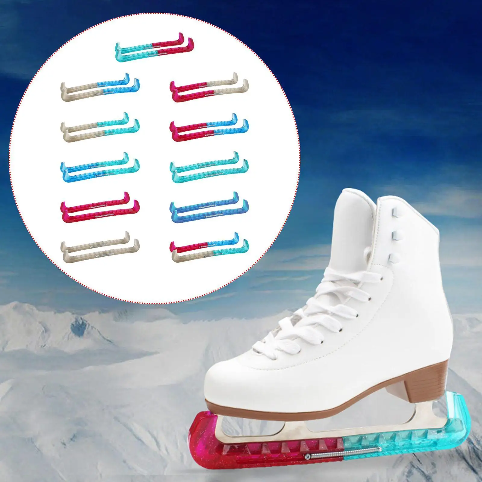 2Pcs Figure Ice Skate Guards Ice Skate Blade Covers for Winter Sports Women
