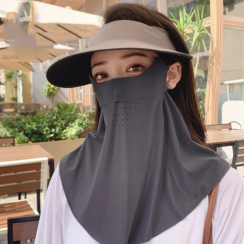 Outdoor Sunscreen Golf Sun Proof Ice Silk Neckline Mask for Men Women face mask