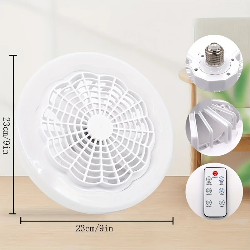 LED Ceiling Fan Lights Smart Ceiling Fan E27 30W Remote Control Dimmable AC 85-265V For Garage Office Room Bedroom Decoration