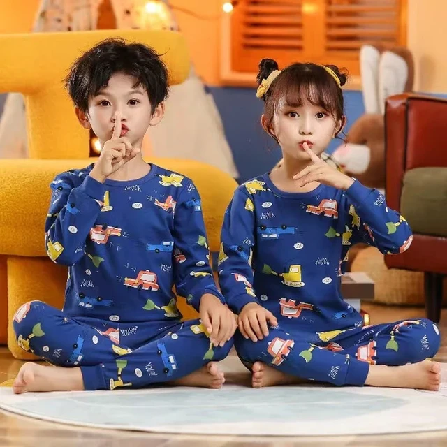 Pijamas de manga corta para adolescentes, 100% algodón, para niños grandes  conjuntos de ropa, pijamas para niños y niñas de 4, 6, 8, 10 y 12 años -  AliExpress