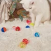 Colorful Plastic Bell Ball Mesh Hollow Ball Making Noise Teasing Cats Pet Supplies Self Fun Gnawing Cat Toys 2