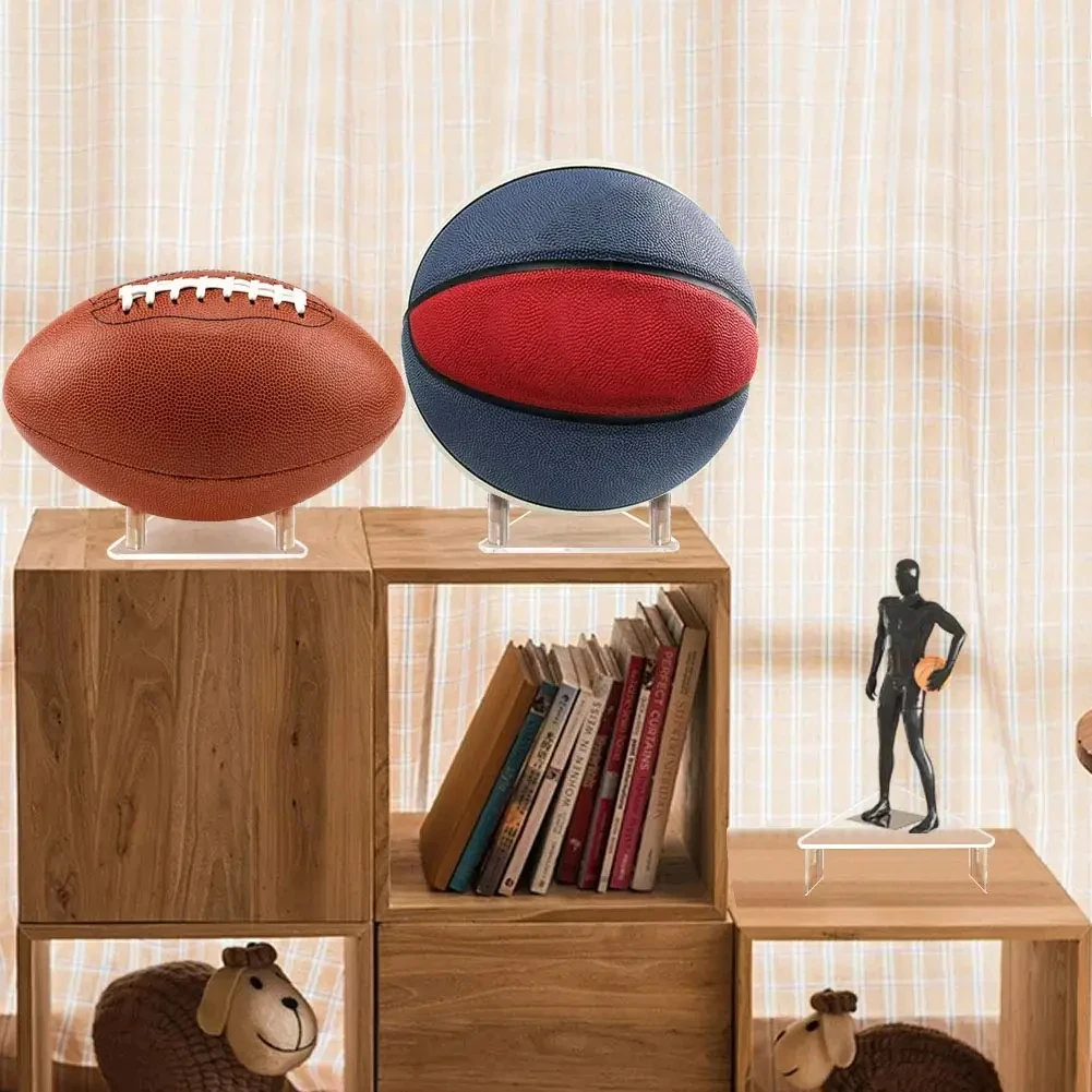 Acrylic Basketball Display Rack Rugby Ball Storage Rack Ball Holder Volleyball Stand Sports Equipment Display Rack 6