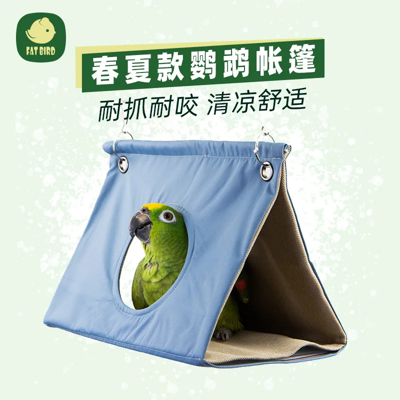 Spring and Summer Model Bird Cages Nest Sleeping Hammock Parrot Bird House Triangle Bird Tent 1