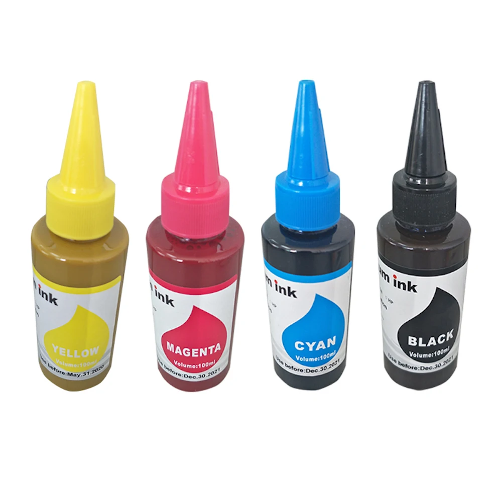 4x100ML BK C M Y Universal Sublimation Ink for Epson Printer Cartridge CISS Heat Transfer Press package mug tile tent flag more