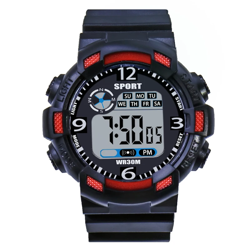 S54a0eff9df8143dfa17b86b2b14bdad9v Military Digital Watch for Men Outdoor Men's Sports Watches Clock Waterproof Luminous Chronograph Student Electronic Wristwatch Mallzona