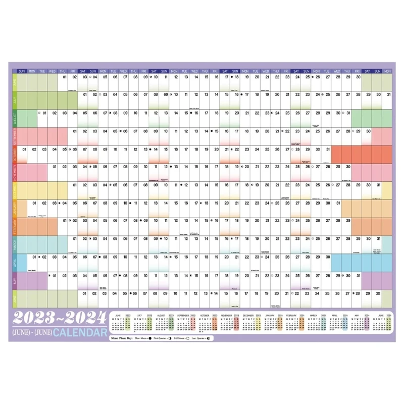 

2024 Yearly Wall Planner 2024 Full Year to View Calendar 85x62cm Wall Calendar runs Jun 2023 Jun 2024. for Home