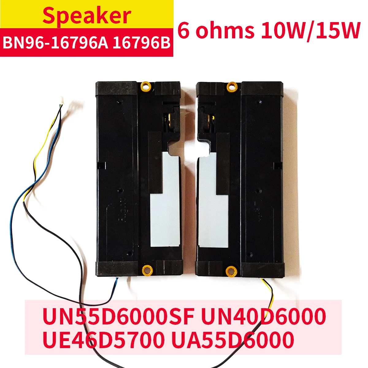 Original Good Test Speaker BN96-16796B BN96-16796A Pair Pric for Samsung UA46D6000SJ UA40D5000PR UA55D6000SJ UA46D5000PR 6 Ohms